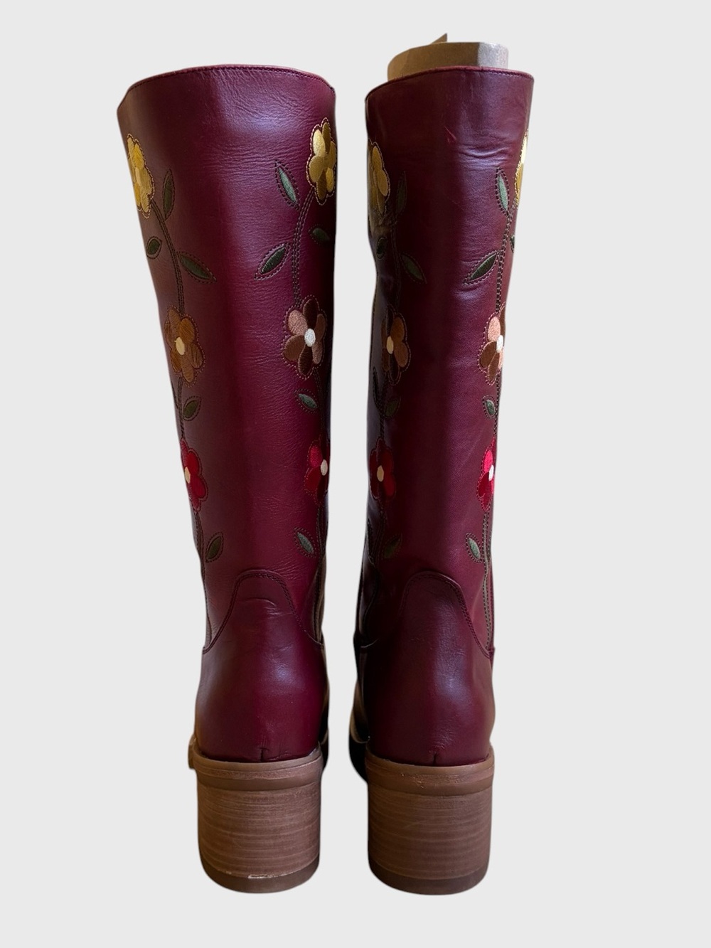 NWB Dingo Women's Bloom Embroidered Leather Boot in Merlot Size 7.5 Boho Western - Picture 10 of 16